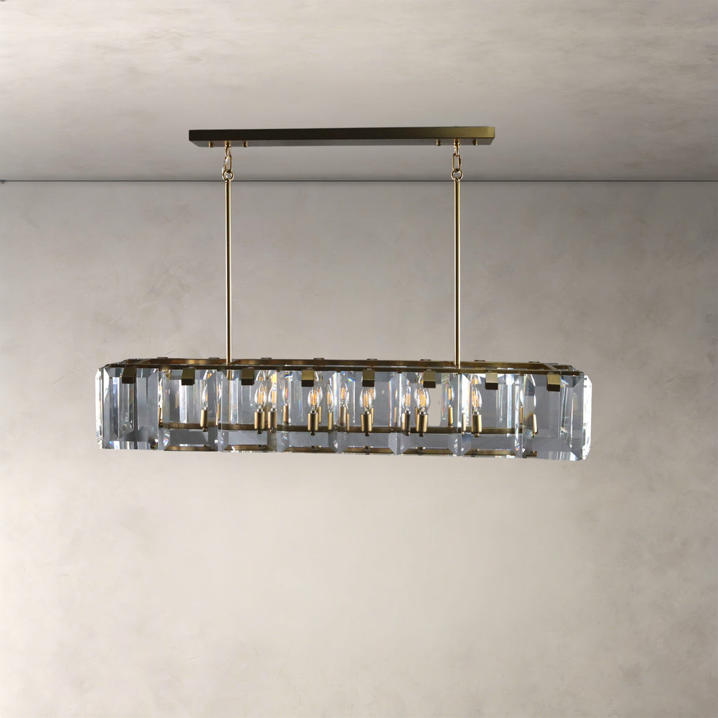 Clear Still Rectangle Chandelier