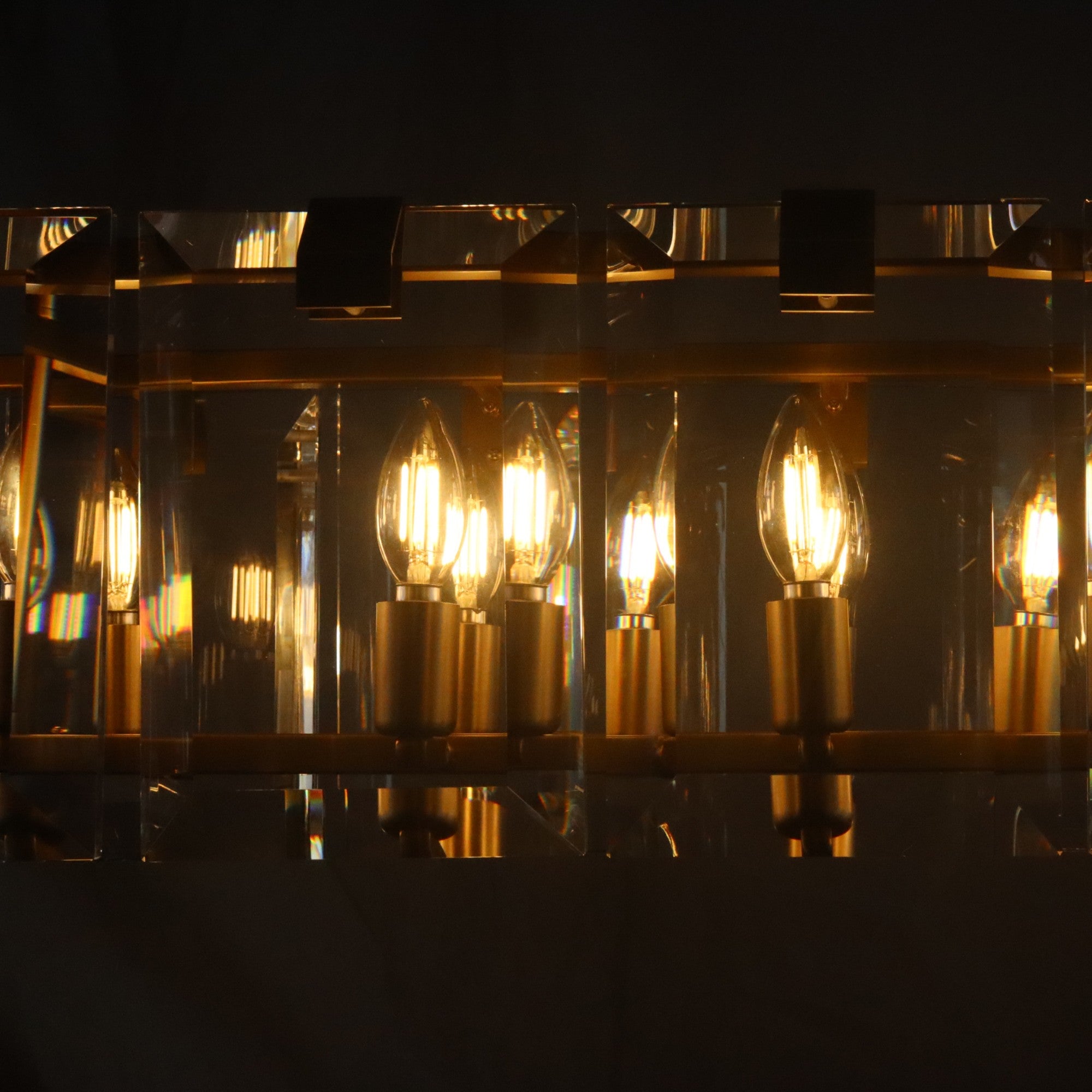 Clear Still Rectangle Chandelier