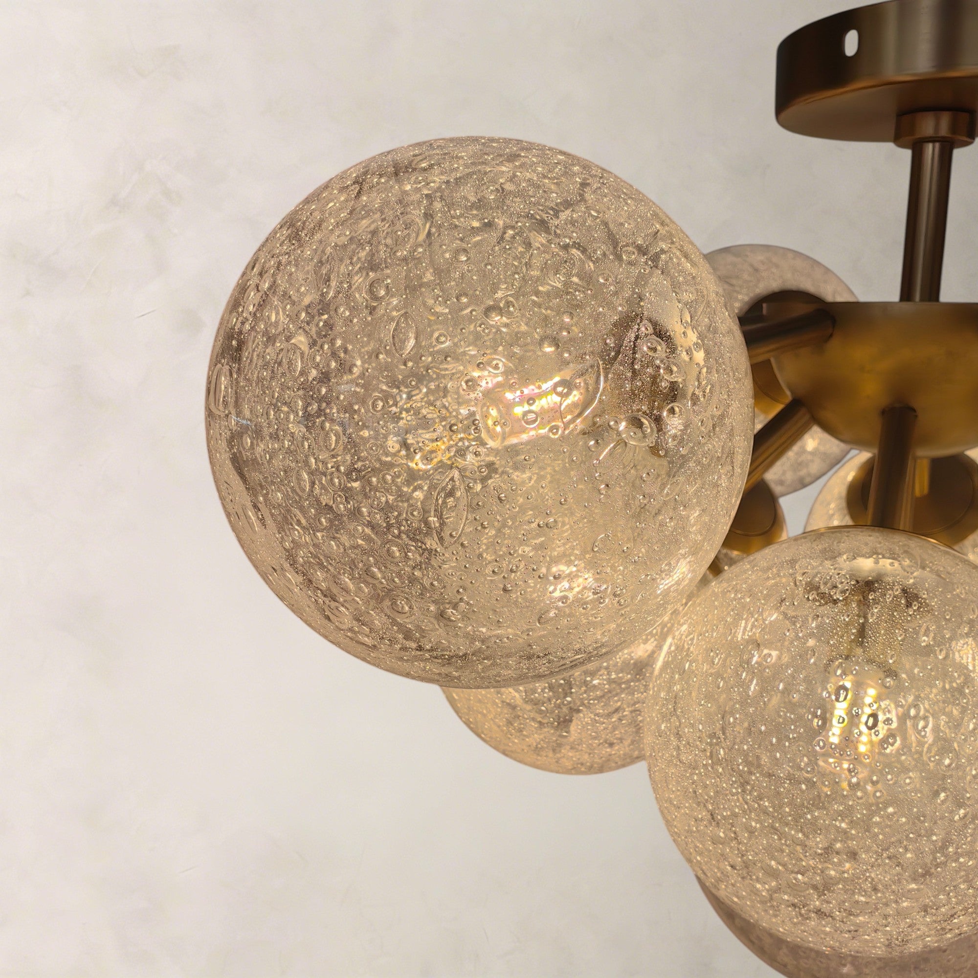 Mandon Round Glass Flush Mount