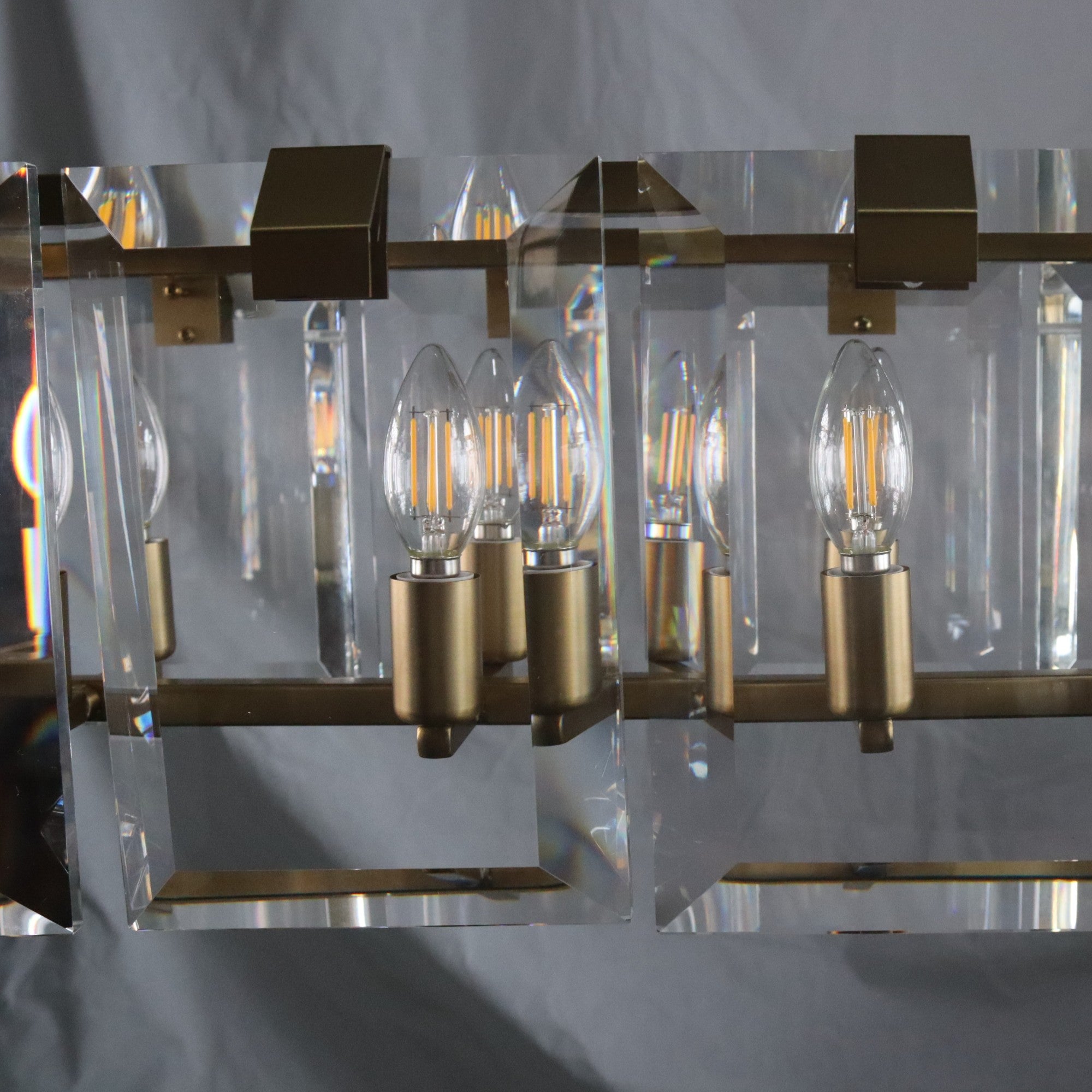 Clear Still Rectangle Chandelier