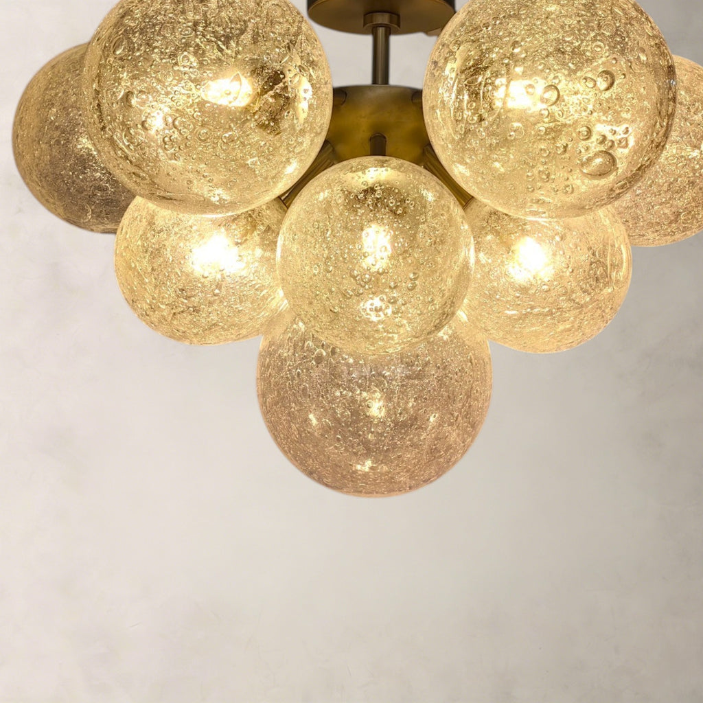 Mandon Round Glass Flush Mount