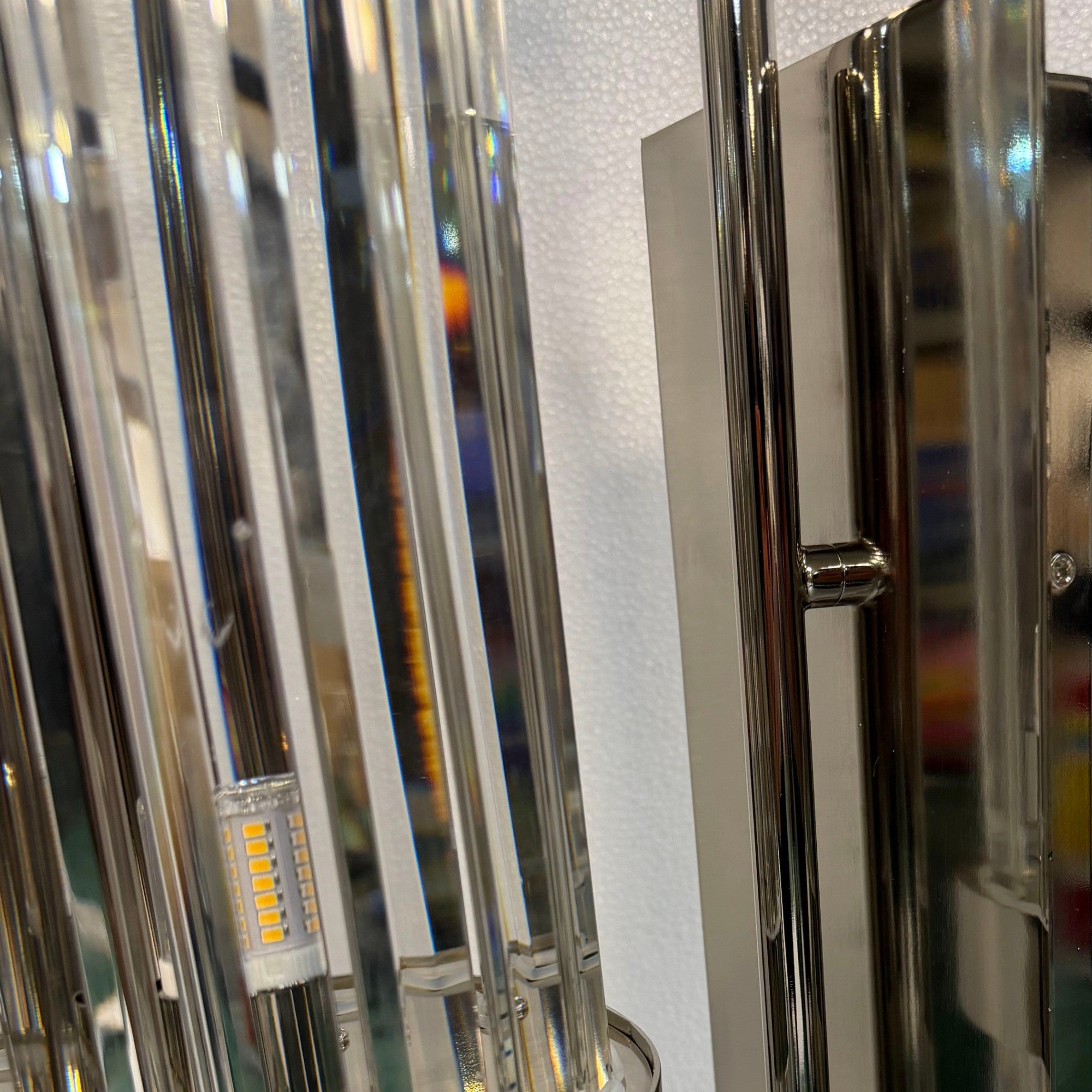 Unframed Glow Crystal Wall Sconce