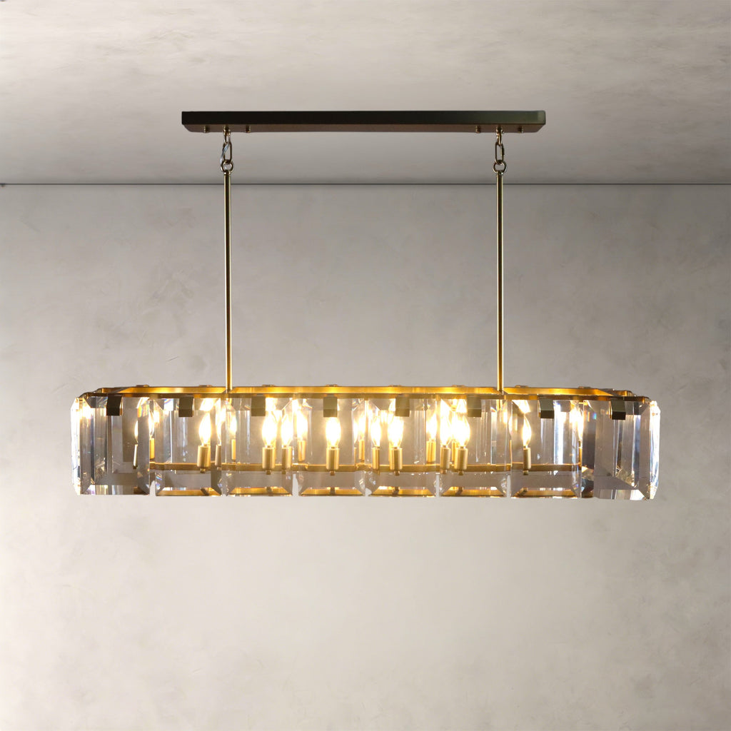 Clear Still Rectangle Chandelier