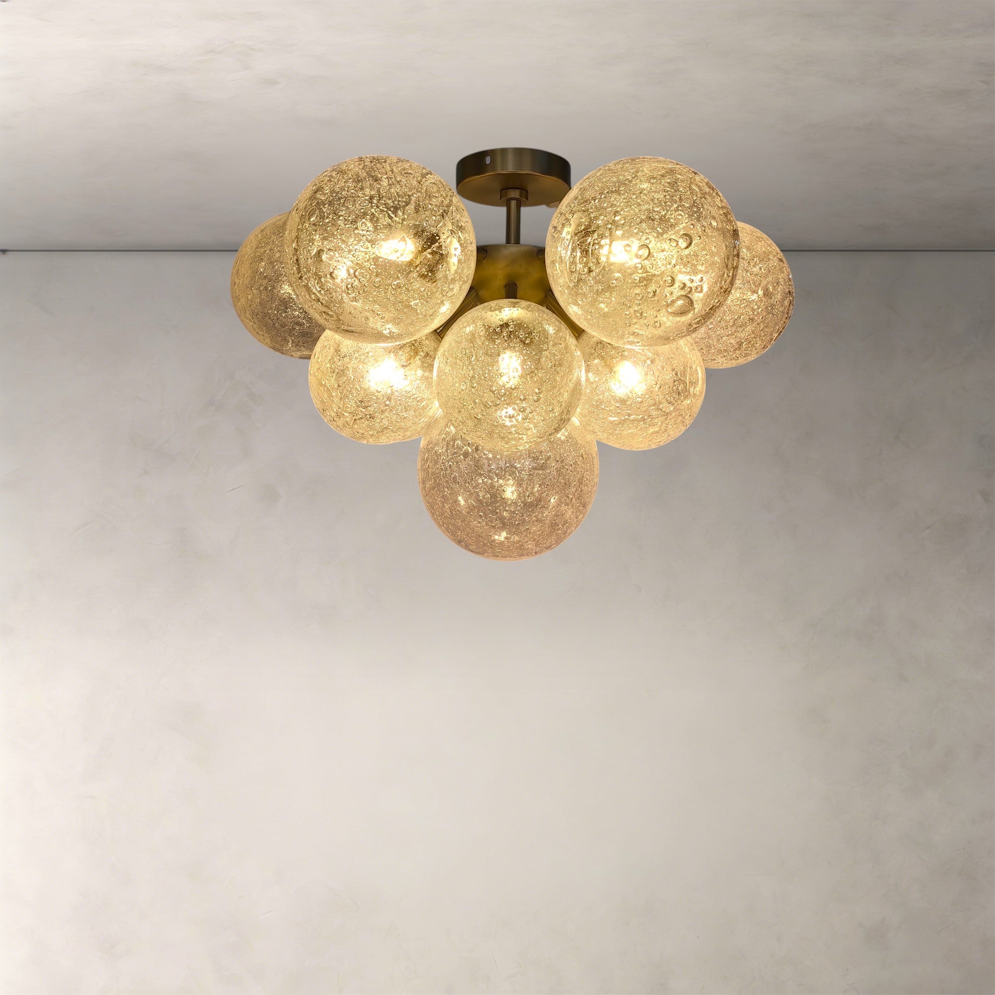 Mandon Round Glass Flush Mount